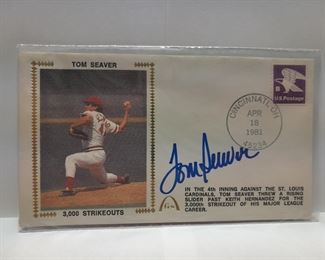 Tom Seaver Autographed 1st Day USPS Cover Envelope W/ Stamp
