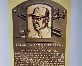 Theodore Williams Autographed Postcard