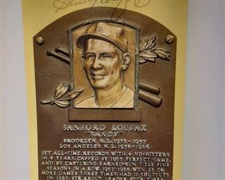 Sanford Koufax Autographed Postcard
