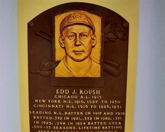 Edd Roush Autographed Postcard