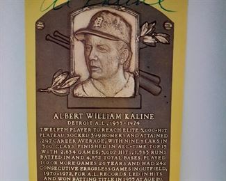 Albert Kaline Autographed Postcard