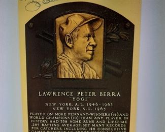 Lawrence "Yogi" Berra Autographed Postcard