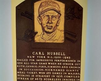 Carl Hubbell Autographed Postcard
