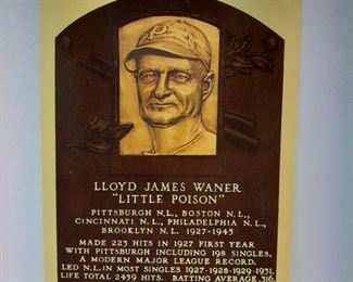 Lloyd Waner Autographed Postcard