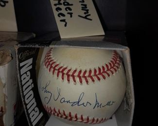 Johnny Vander Meer Autographed Baseball