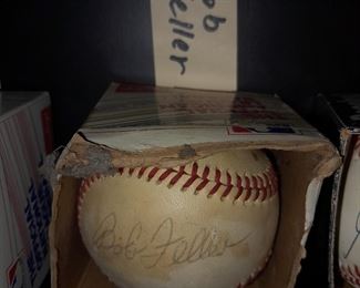 Bob Feller Autographed Baseball