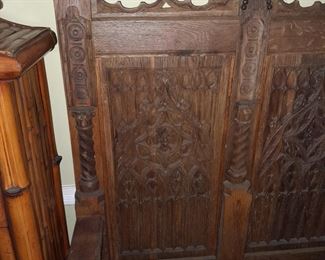 Hand Carved Wooden Indonesian Bench