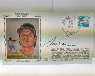 Jose Canseco Autographed 1st Day USPS Cover Envelope W/ Stamp