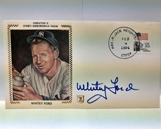Whitey Ford Autographed 1st Day USPS Cover Envelope W/ Stamp