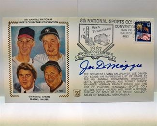 Joe DiMaggio Autographed 1st Day USPS Cover Envelope W/ Stamp