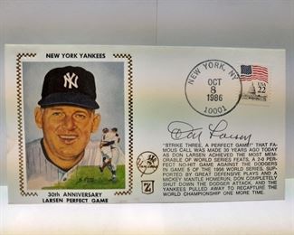Don Larsen Autographed 1st Day USPS Cover Envelope W/ Stamp