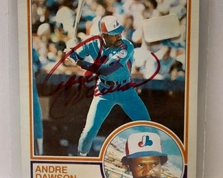 Andre Dawson Autographed Baseball Card