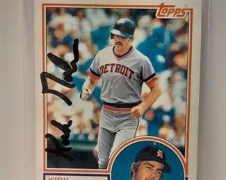 Kirk Gibson Autographed Baseball Card