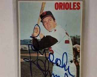 Brooks Robinson Autographed Baseball Card