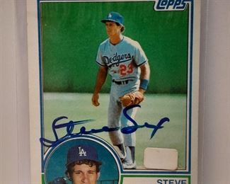 Steve Sax Autographed Baseball Card