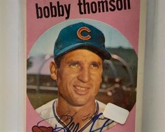 Bobby Thomson Autographed Baseball Card