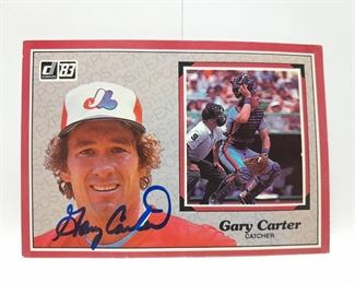 Gary Carter Autographed Baseball Card
