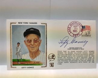 Lefty Gomez Autographed 1st Day USPS Cover Envelope W/ Stamp