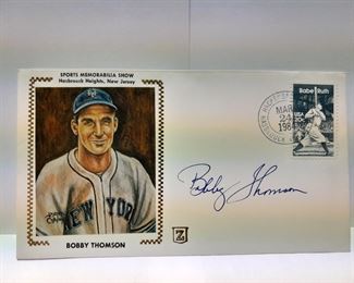 Bobby Thomson Autographed 1st Day USPS Cover Envelope W/ Stamp