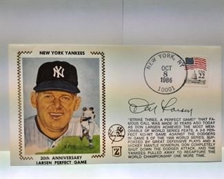 Don Larsen Autographed 1st Day USPS Cover Envelope W/ Stamp