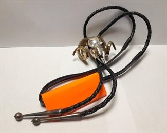 Native American Sterling Silver Bolo Tie