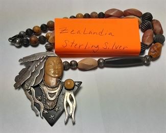 Native American Zealandia Sterling Silver Necklace