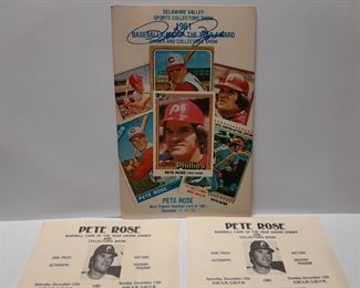 Pete Rose Autographed Program
