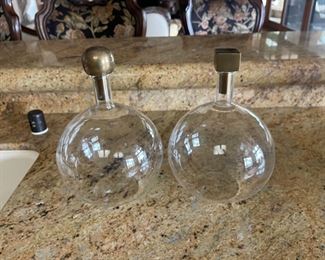 Crystal hand blown Glass decanters