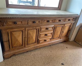 Custom made Side Board with marble top