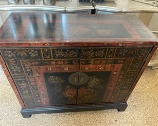 Chinese antique lacquered chest 