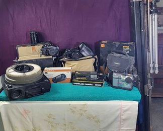 Cameras Projector And Screen