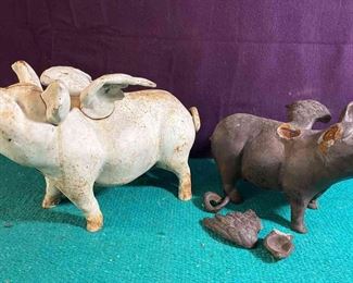 Cast Iron Flying Pigs