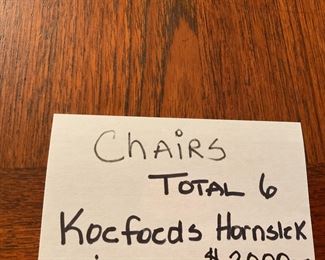 Chairs by Koefoeds Hornslek