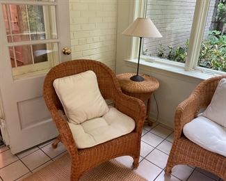 Wicker Sun Room Chairs (2)