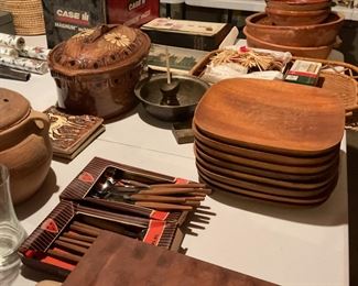 Wooden utensils and plates 