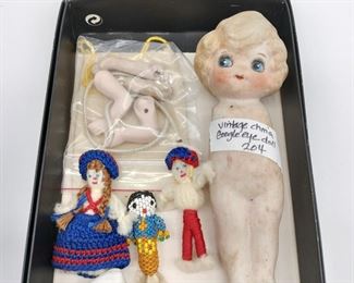 Vintage google eye cupie doll