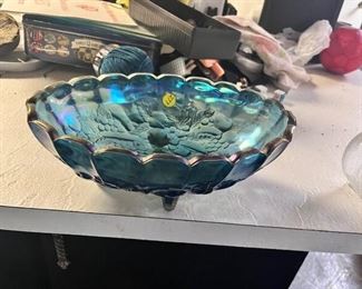 CARNIVAL GLASS FRUIT BOWL