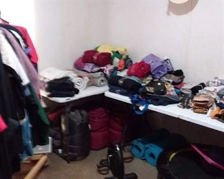 Clothes Bedding Rugs Exercise equipment  picture frames hats sleeping bags