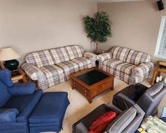 Sofa loveseat   Occasional chair with matching ottoman 
