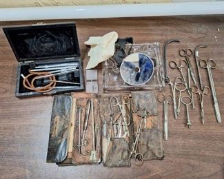 Lot of Antique Medical Surgical Supplies