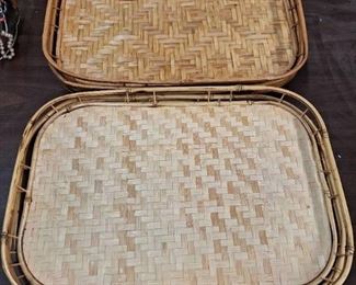 Set of 10 Ratan Pier One Import Bamboo Place Settings