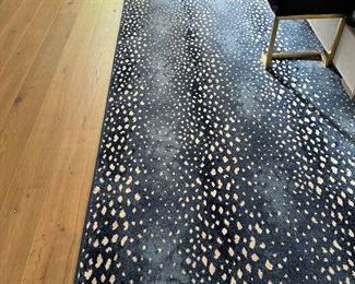 Blue leopard rug