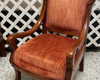 Cherry Claw Foot Parlor Arm Chair