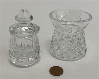 Signed Waterford Cut Glass Toothpick, Mustard