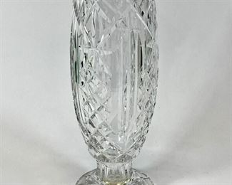 Signed Waterford Cut Glass Vase