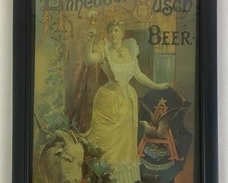Anheuser Busch Beer Advertising Framed Print