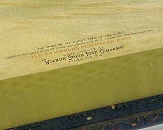 1904 St. Louis World's Fair Champion Horse Team, Compliments of Wilbur Stock Food Co.