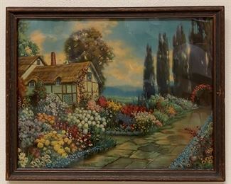  Framed "An Old-Fashioned Garden" - Signed R. Atkinson Fox