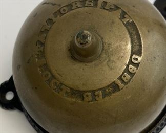 1860 Brass and Cast-Iron Doorbell with Crank