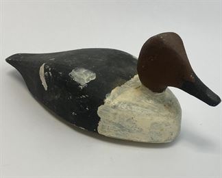 Wooden Canvas Back Duck Decoy